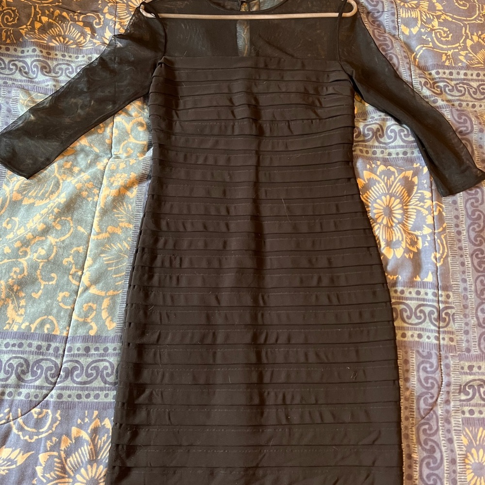 Black dress quarter sleeves